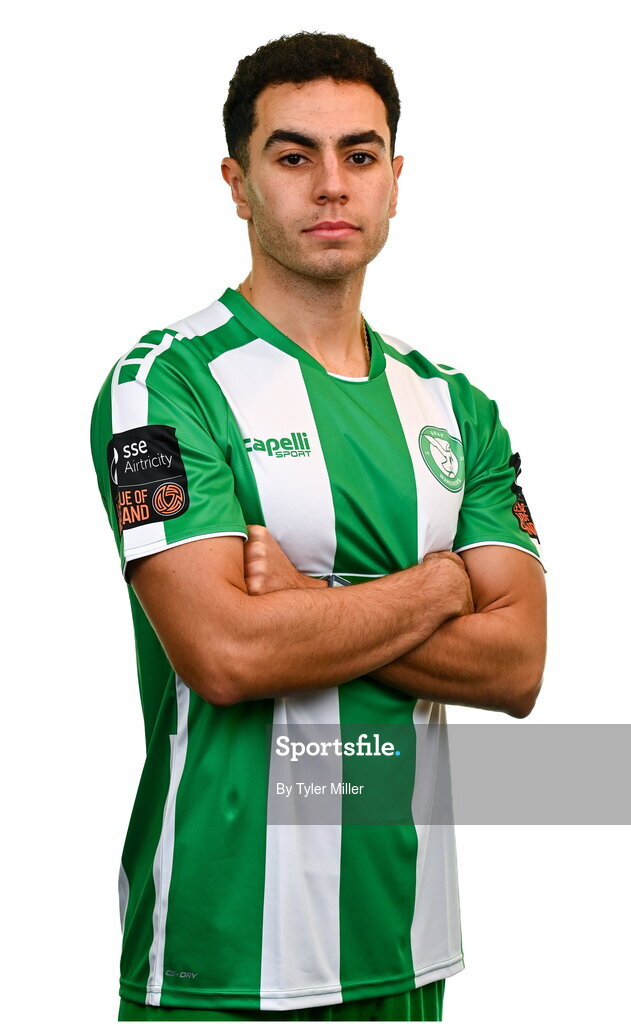 10 February 2024; Evan Osam poses for a portrait during a Bray Wanderers FC squad portraits session at Carlisle Grounds in Bray, Wicklow. Photo by Tyler Miller/Sportsfile