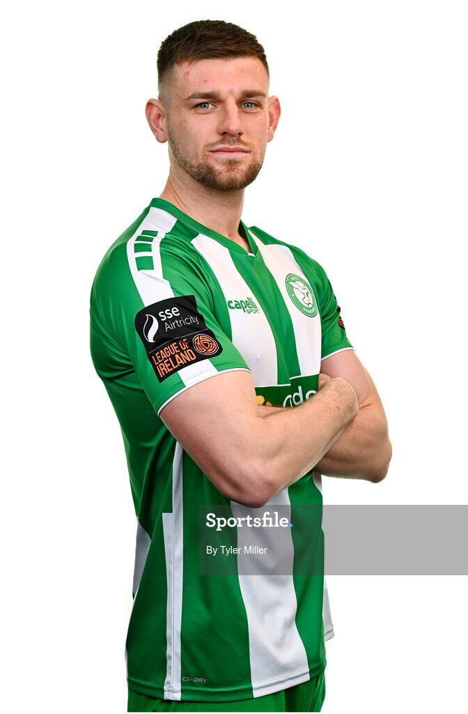 10 February 2024; Kilian Cantwell poses for a portrait during a Bray Wanderers FC squad portraits session at Carlisle Grounds in Bray, Wicklow. Photo by Tyler Miller/Sportsfile