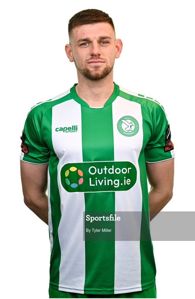 10 February 2024; Kilian Cantwell poses for a portrait during a Bray Wanderers FC squad portraits session at Carlisle Grounds in Bray, Wicklow. Photo by Tyler Miller/Sportsfile