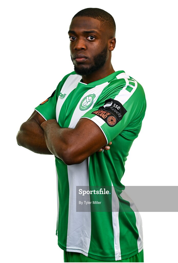 10 February 2024; Cole Omorehiomwan poses for a portrait during a Bray Wanderers FC squad portraits session at Carlisle Grounds in Bray, Wicklow. Photo by Tyler Miller/Sportsfile