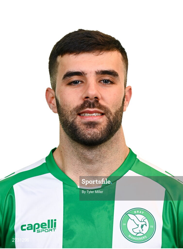 10 February 2024; Guillermo Almirall poses for a portrait during a Bray Wanderers FC squad portraits session at Carlisle Grounds in Bray, Wicklow. Photo by Tyler Miller/Sportsfile