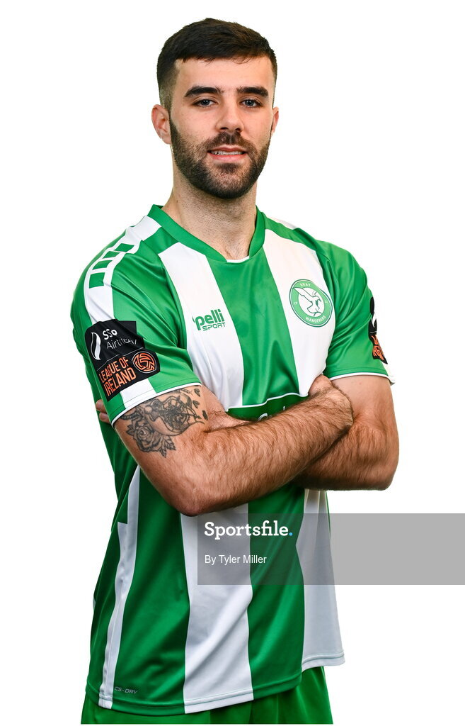 10 February 2024; Guillermo Almirall poses for a portrait during a Bray Wanderers FC squad portraits session at Carlisle Grounds in Bray, Wicklow. Photo by Tyler Miller/Sportsfile