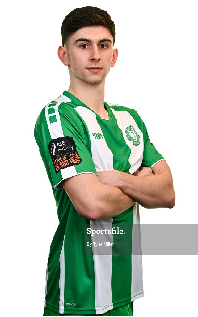 10 February 2024; Harry Groome poses for a portrait during a Bray Wanderers FC squad portraits session at Carlisle Grounds in Bray, Wicklow. Photo by Tyler Miller/Sportsfile