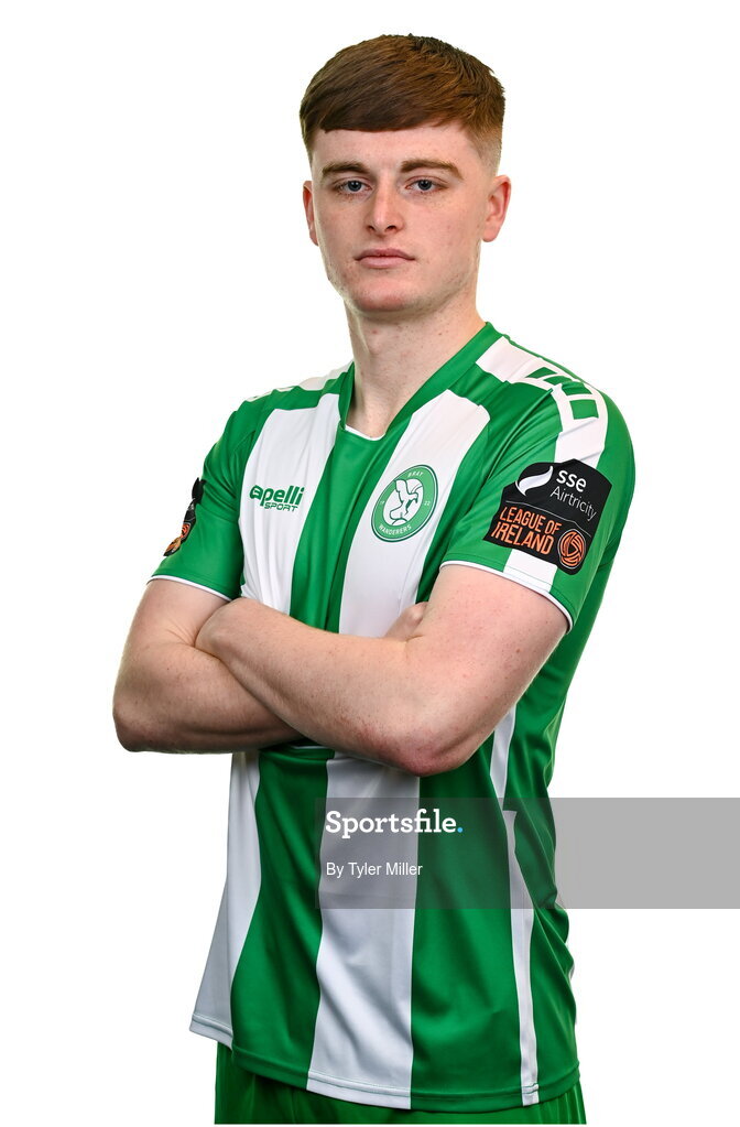 10 February 2024; Jamie Duggan poses for a portrait during a Bray Wanderers FC squad portraits session at Carlisle Grounds in Bray, Wicklow. Photo by Tyler Miller/Sportsfile