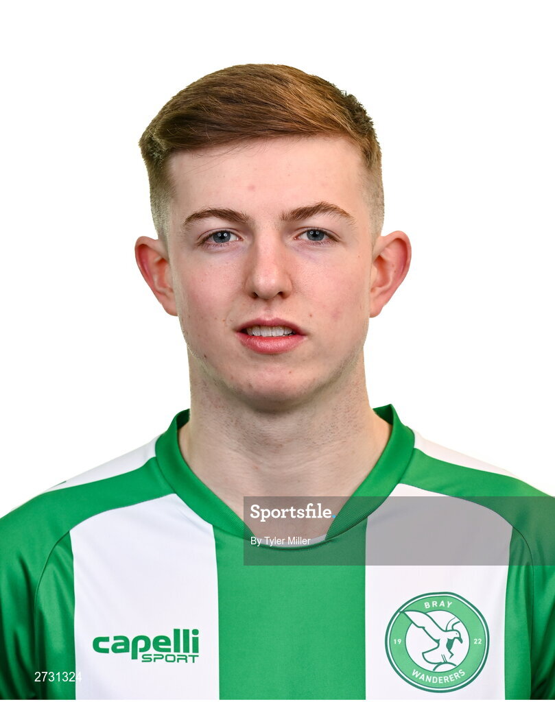 10 February 2024; Zach Nolan poses for a portrait during a Bray Wanderers FC squad portraits session at Carlisle Grounds in Bray, Wicklow. Photo by Tyler Miller/Sportsfile