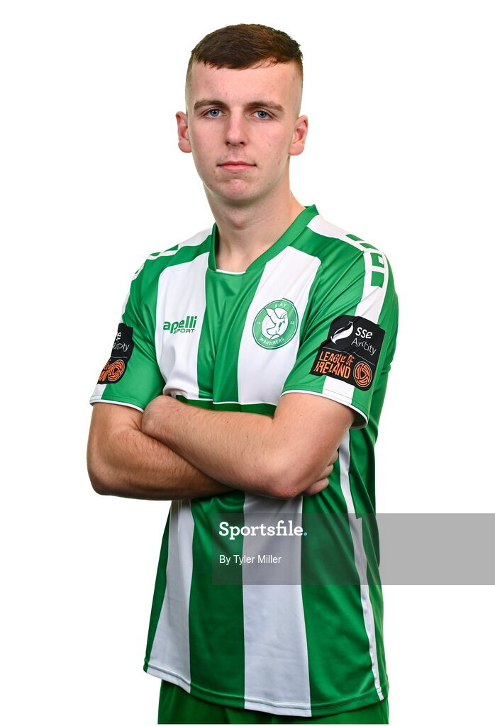 10 February 2024; Thomas Morgan poses for a portrait during a Bray Wanderers FC squad portraits session at Carlisle Grounds in Bray, Wicklow. Photo by Tyler Miller/Sportsfile
