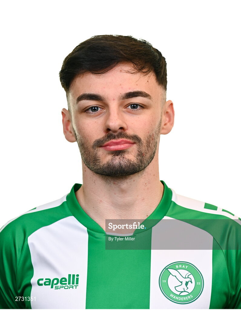 10 February 2024; Shane Griffin poses for a portrait during a Bray Wanderers FC squad portraits session at Carlisle Grounds in Bray, Wicklow. Photo by Tyler Miller/Sportsfile