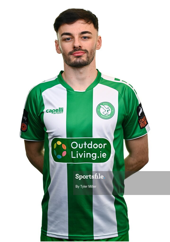 10 February 2024; Shane Griffin poses for a portrait during a Bray Wanderers FC squad portraits session at Carlisle Grounds in Bray, Wicklow. Photo by Tyler Miller/Sportsfile