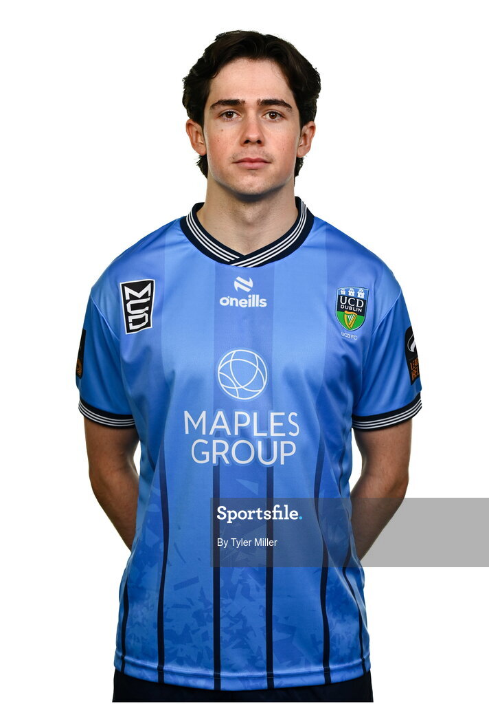 9 February 2024; Adam Verdon poses for a portrait during a UCD FC squad portraits session at UCD Bowl in Belfield, Dublin. Photo by Tyler Miller/Sportsfile