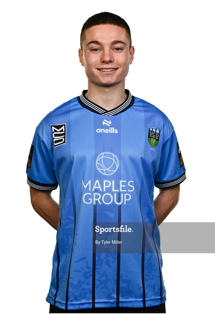 9 February 2024; Sam Norval poses for a portrait during a UCD FC squad portraits session at UCD Bowl in Belfield, Dublin. Photo by Tyler Miller/Sportsfile