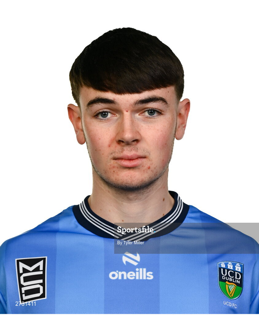 9 February 2024; Colin Bolton poses for a portrait during a UCD FC squad portraits session at UCD Bowl in Belfield, Dublin. Photo by Tyler Miller/Sportsfile