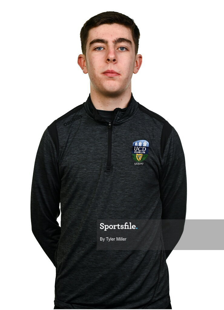 9 February 2024; Kitman Andy Myler Jr poses for a portrait during a UCD FC squad portraits session at UCD Bowl in Belfield, Dublin. Photo by Tyler Miller/Sportsfile