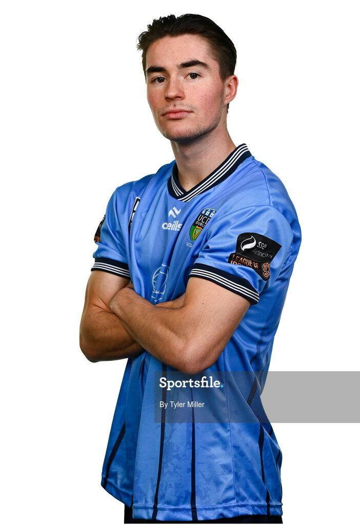 9 February 2024; Danny Norris poses for a portrait during a UCD FC squad portraits session at UCD Bowl in Belfield, Dublin. Photo by Tyler Miller/Sportsfile