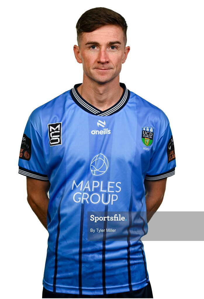 9 February 2024; Ronan Finn poses for a portrait during a UCD FC squad portraits session at UCD Bowl in Belfield, Dublin. Photo by Tyler Miller/Sportsfile