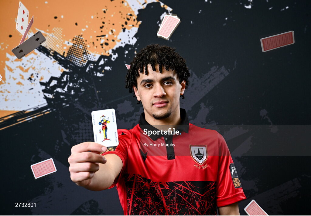 13 February 2024; Mohammed Boudiaf poses for a portrait during a Longford Town FC squad portraits session at John Hyland Park in Baldonnell, Dublin. Photo by Harry Murphy/Sportsfile