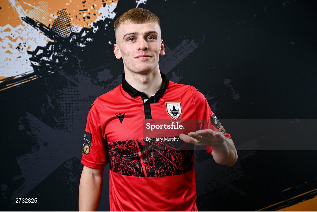 13 February 2024; Dean O'Shea poses for a portrait during a Longford Town FC squad portraits session at John Hyland Park in Baldonnell, Dublin. Photo by Harry Murphy/Sportsfile