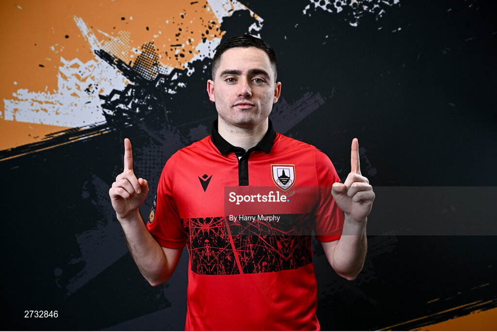 13 February 2024; Conor Crowley poses for a portrait during a Longford Town FC squad portraits session at John Hyland Park in Baldonnell, Dublin. Photo by Harry Murphy/Sportsfile
