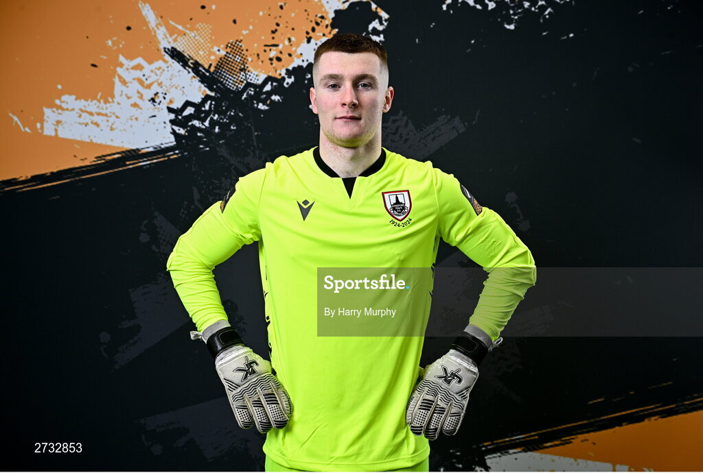 13 February 2024; Jack Harrington poses for a portrait during a Longford Town FC squad portraits session at John Hyland Park in Baldonnell, Dublin. Photo by Harry Murphy/Sportsfile