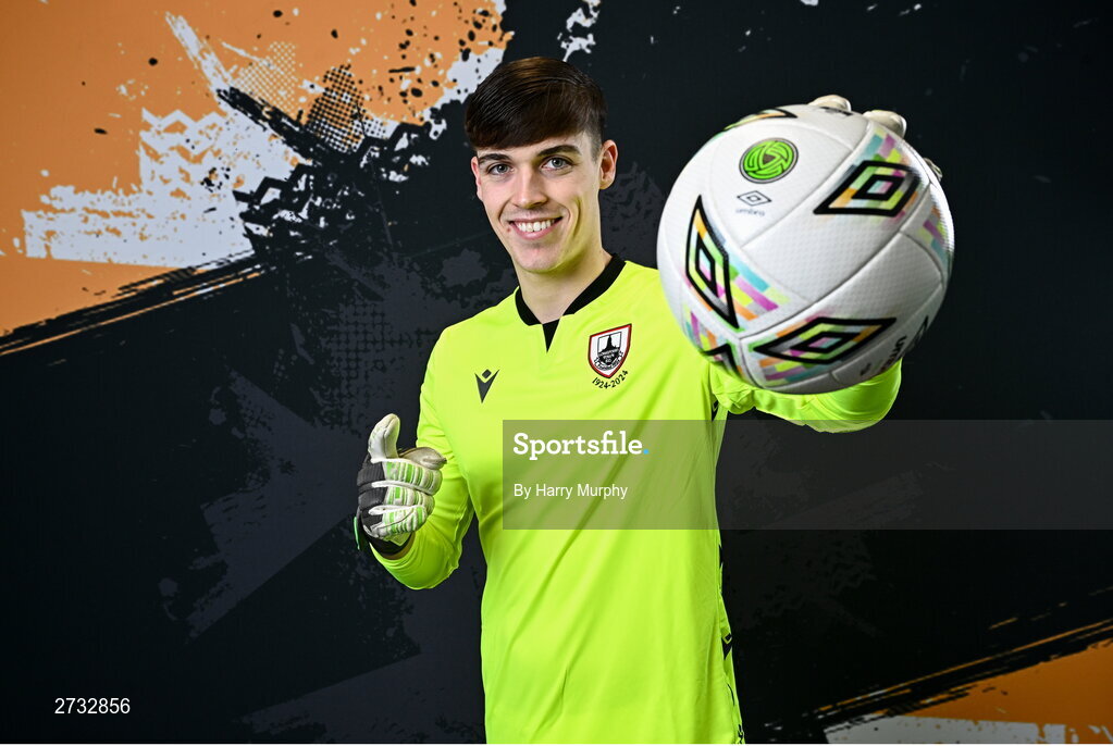 13 February 2024; Jack McCarthy poses for a portrait during a Longford Town FC squad portraits session at John Hyland Park in Baldonnell, Dublin. Photo by Harry Murphy/Sportsfile