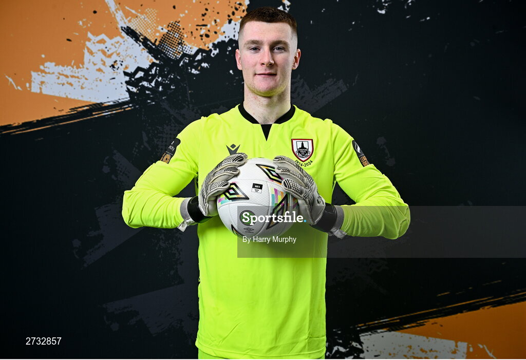 13 February 2024; Jack Harrington poses for a portrait during a Longford Town FC squad portraits session at John Hyland Park in Baldonnell, Dublin. Photo by Harry Murphy/Sportsfile