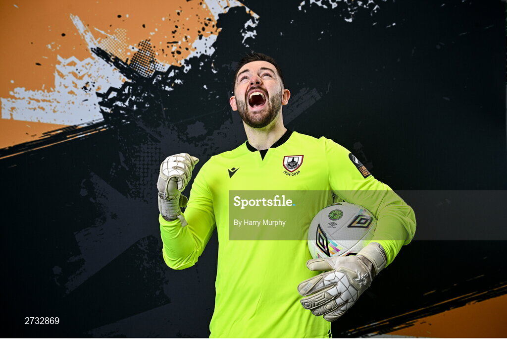 13 February 2024; Jack Brady poses for a portrait during a Longford Town FC squad portraits session at John Hyland Park in Baldonnell, Dublin. Photo by Harry Murphy/Sportsfile