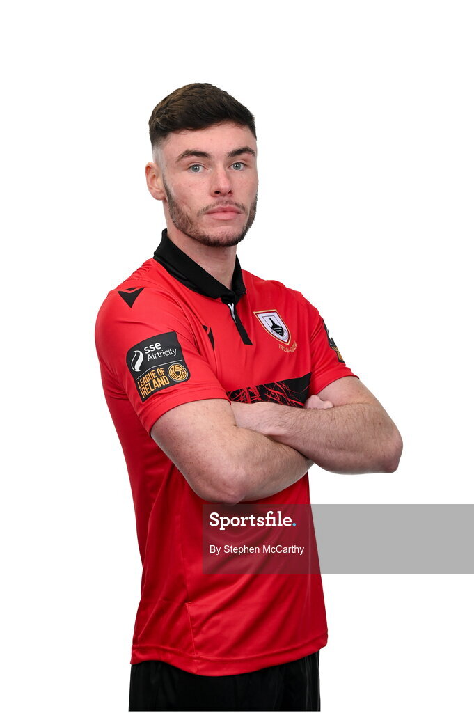 13 February 2024; Aaron Walsh poses for a portrait during a Longford Town FC squad portraits session at John Hyland Park in Baldonnell, Dublin. Photo by Stephen McCarthy/Sportsfile