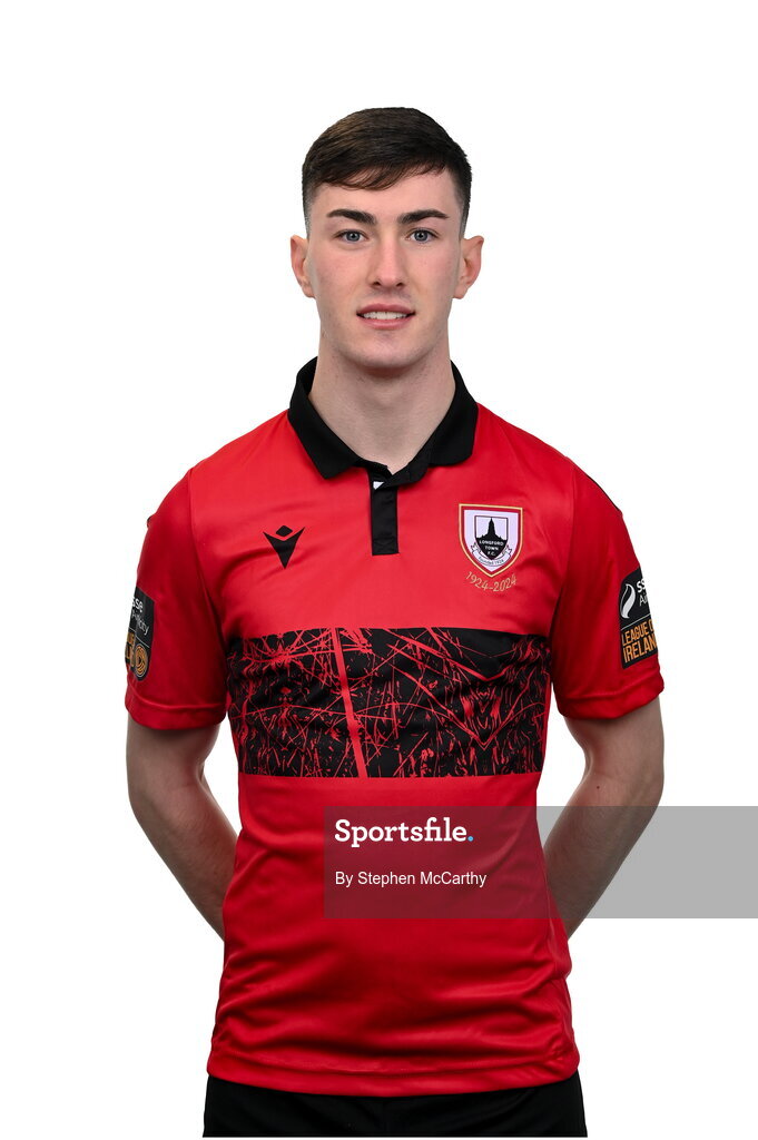 13 February 2024; Francis Campbell poses for a portrait during a Longford Town FC squad portraits session at John Hyland Park in Baldonnell, Dublin. Photo by Stephen McCarthy/Sportsfile