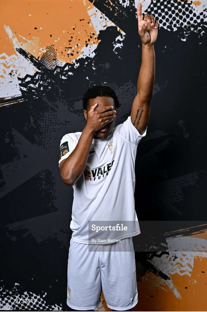 14 February 2024; Jamar Campion-Hinds poses for a portrait during a Athlone Town FC squad portraits session at Athlone Town Stadium in Athlone, Westmeath. Photo by Sam Barnes/Sportsfile