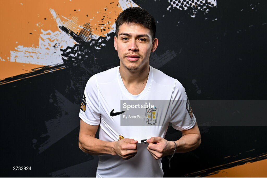 14 February 2024; German Fuentes Rodriguez poses for a portrait during a Athlone Town FC squad portraits session at Athlone Town Stadium in Athlone, Westmeath. Photo by Sam Barnes/Sportsfile