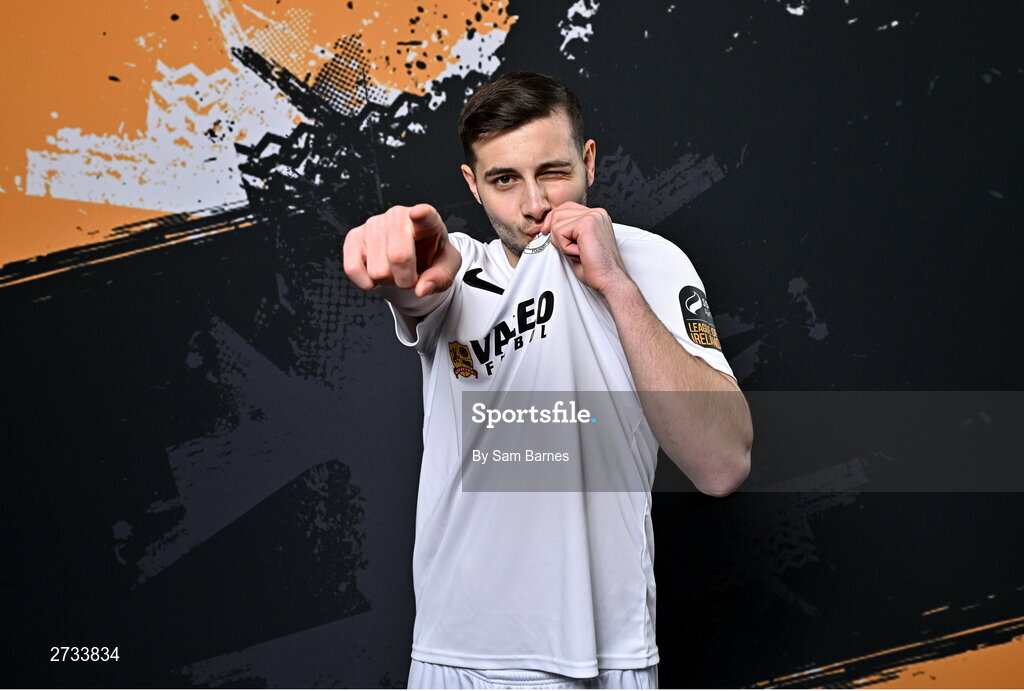 14 February 2024; Matthew Leal poses for a portrait during a Athlone Town FC squad portraits session at Athlone Town Stadium in Athlone, Westmeath. Photo by Sam Barnes/Sportsfile