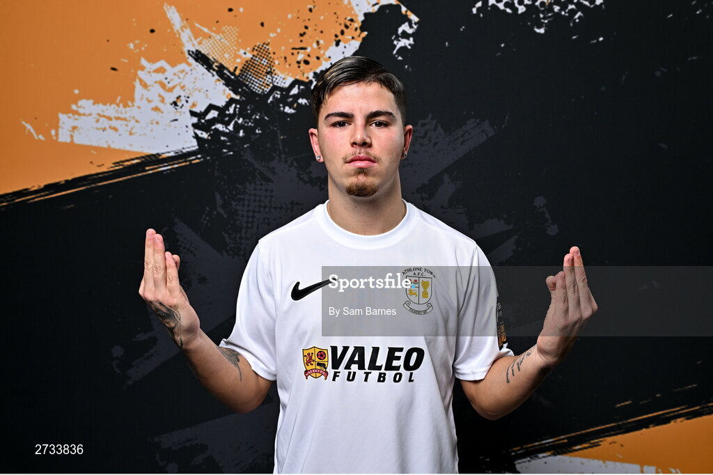 14 February 2024; Ruben Candal poses for a portrait during a Athlone Town FC squad portraits session at Athlone Town Stadium in Athlone, Westmeath. Photo by Sam Barnes/Sportsfile