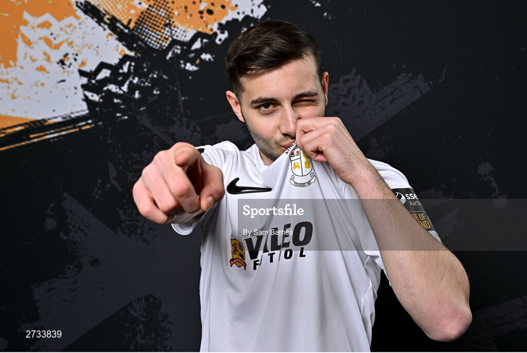 14 February 2024; Matthew Leal poses for a portrait during a Athlone Town FC squad portraits session at Athlone Town Stadium in Athlone, Westmeath. Photo by Sam Barnes/Sportsfile