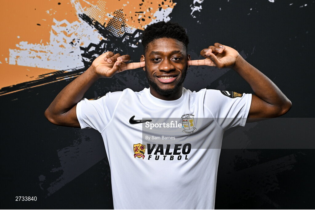 14 February 2024; Armado Oakley poses for a portrait during a Athlone Town FC squad portraits session at Athlone Town Stadium in Athlone, Westmeath. Photo by Sam Barnes/Sportsfile