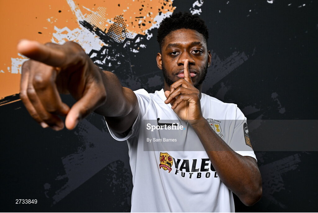 14 February 2024; Armado Oakley poses for a portrait during a Athlone Town FC squad portraits session at Athlone Town Stadium in Athlone, Westmeath. Photo by Sam Barnes/Sportsfile