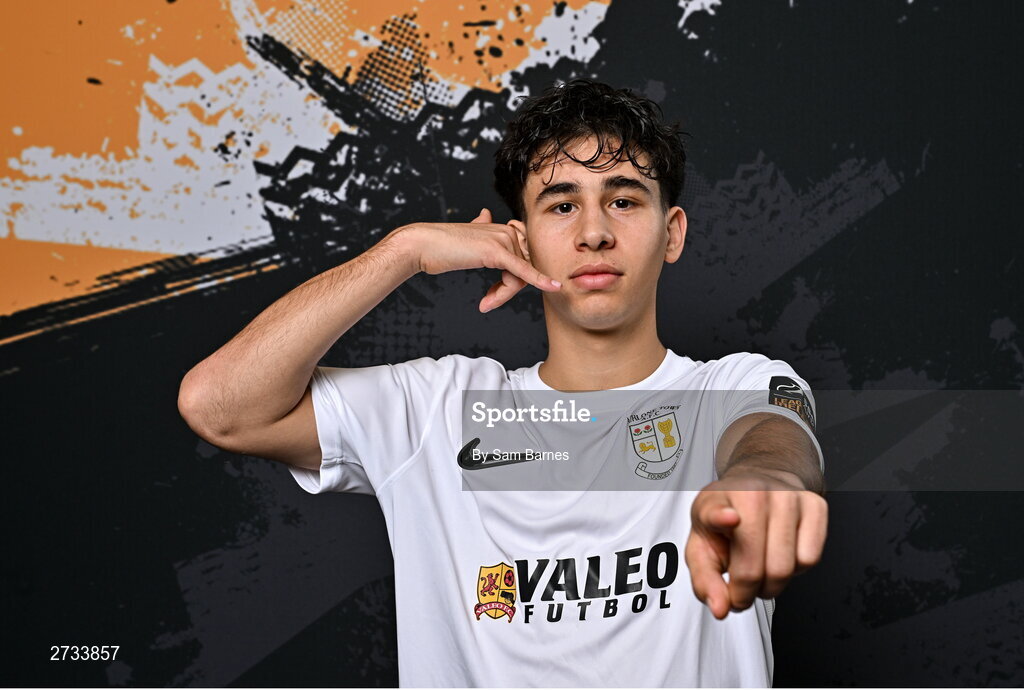 14 February 2024; Roscoe Rubinstein poses for a portrait during a Athlone Town FC squad portraits session at Athlone Town Stadium in Athlone, Westmeath. Photo by Sam Barnes/Sportsfile
