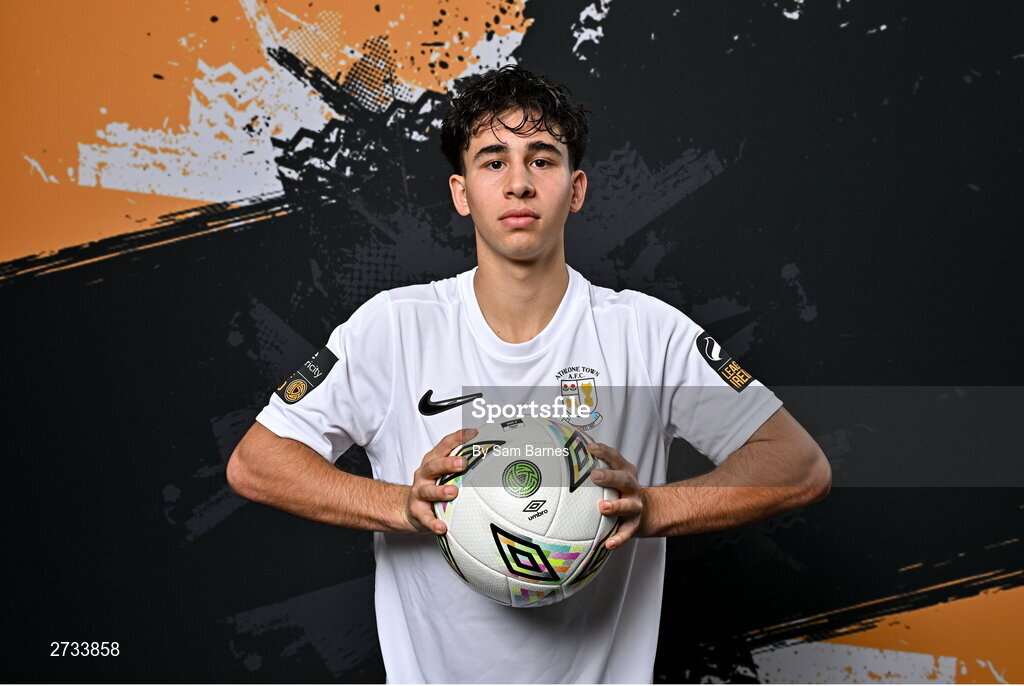 14 February 2024; Roscoe Rubinstein poses for a portrait during a Athlone Town FC squad portraits session at Athlone Town Stadium in Athlone, Westmeath. Photo by Sam Barnes/Sportsfile