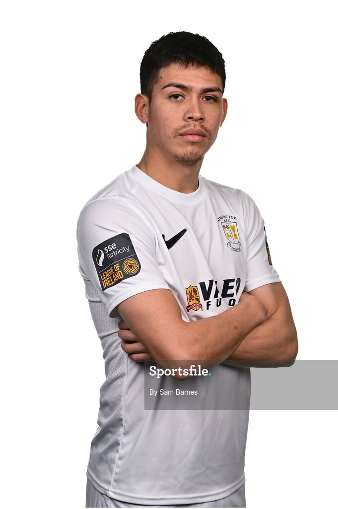 14 February 2024; German Fuentes Rodriguez poses for a portrait during a Athlone Town FC squad portraits session at Athlone Town Stadium in Athlone, Westmeath. Photo by Sam Barnes/Sportsfile