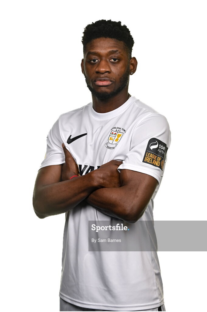 14 February 2024; Armado Oakley poses for a portrait during a Athlone Town FC squad portraits session at Athlone Town Stadium in Athlone, Westmeath. Photo by Sam Barnes/Sportsfile