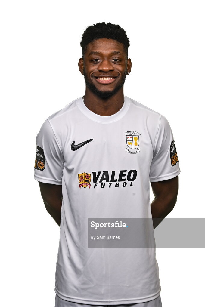 14 February 2024; Armado Oakley poses for a portrait during a Athlone Town FC squad portraits session at Athlone Town Stadium in Athlone, Westmeath. Photo by Sam Barnes/Sportsfile