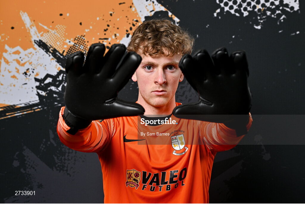 14 February 2024; Andrew Stuart Trainor poses for a portrait during a Athlone Town FC squad portraits session at Athlone Town Stadium in Athlone, Westmeath. Photo by Sam Barnes/Sportsfile