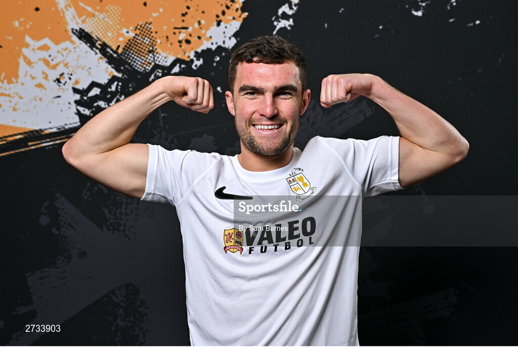 14 February 2024; Jarlath Jones poses for a portrait during a Athlone Town FC squad portraits session at Athlone Town Stadium in Athlone, Westmeath. Photo by Sam Barnes/Sportsfile