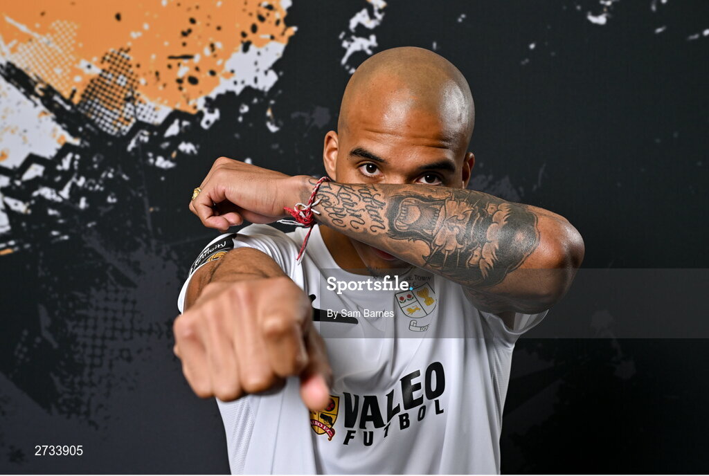14 February 2024; Noah Van Geenen poses for a portrait during a Athlone Town FC squad portraits session at Athlone Town Stadium in Athlone, Westmeath. Photo by Sam Barnes/Sportsfile