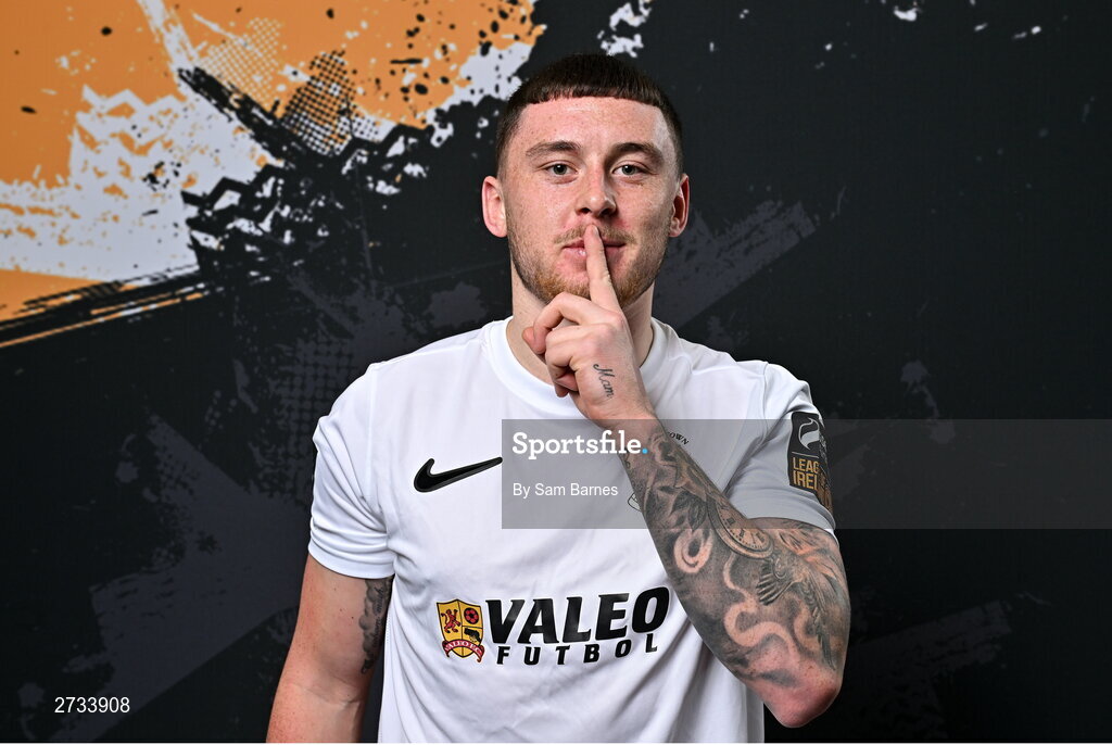 14 February 2024; Dylan Gavin poses for a portrait during a Athlone Town FC squad portraits session at Athlone Town Stadium in Athlone, Westmeath. Photo by Sam Barnes/Sportsfile