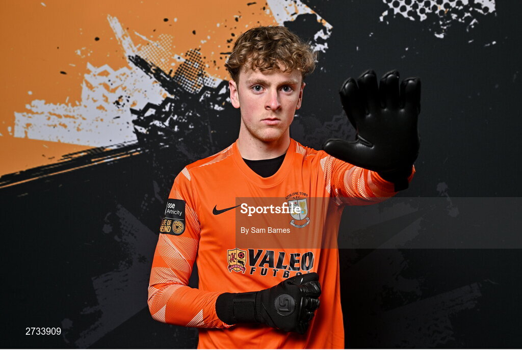 14 February 2024; Andrew Stuart Trainor poses for a portrait during a Athlone Town FC squad portraits session at Athlone Town Stadium in Athlone, Westmeath. Photo by Sam Barnes/Sportsfile