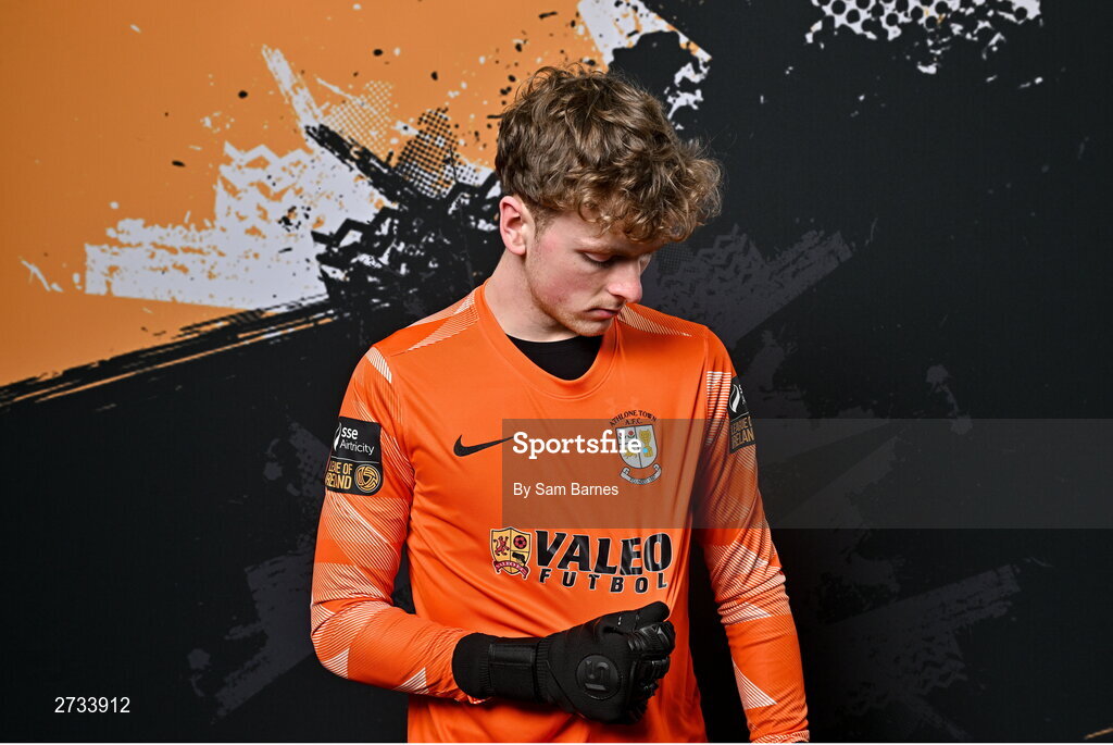 14 February 2024; Andrew Stuart Trainor poses for a portrait during a Athlone Town FC squad portraits session at Athlone Town Stadium in Athlone, Westmeath. Photo by Sam Barnes/Sportsfile