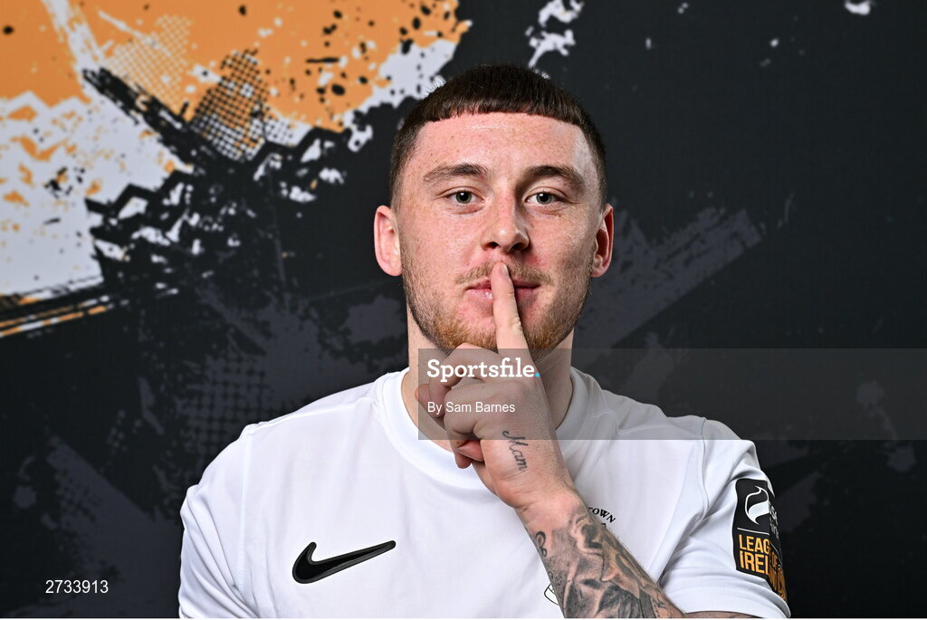 14 February 2024; Dylan Gavin poses for a portrait during a Athlone Town FC squad portraits session at Athlone Town Stadium in Athlone, Westmeath. Photo by Sam Barnes/Sportsfile