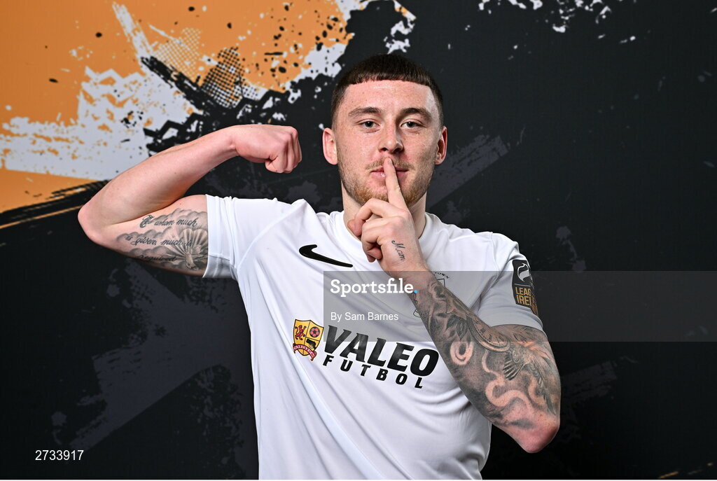 14 February 2024; Dylan Gavin poses for a portrait during a Athlone Town FC squad portraits session at Athlone Town Stadium in Athlone, Westmeath. Photo by Sam Barnes/Sportsfile