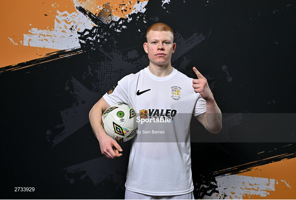 14 February 2024; Aaron Connolly poses for a portrait during a Athlone Town FC squad portraits session at Athlone Town Stadium in Athlone, Westmeath. Photo by Sam Barnes/Sportsfile