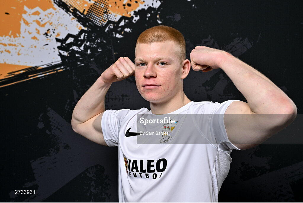 14 February 2024; Aaron Connolly poses for a portrait during a Athlone Town FC squad portraits session at Athlone Town Stadium in Athlone, Westmeath. Photo by Sam Barnes/Sportsfile