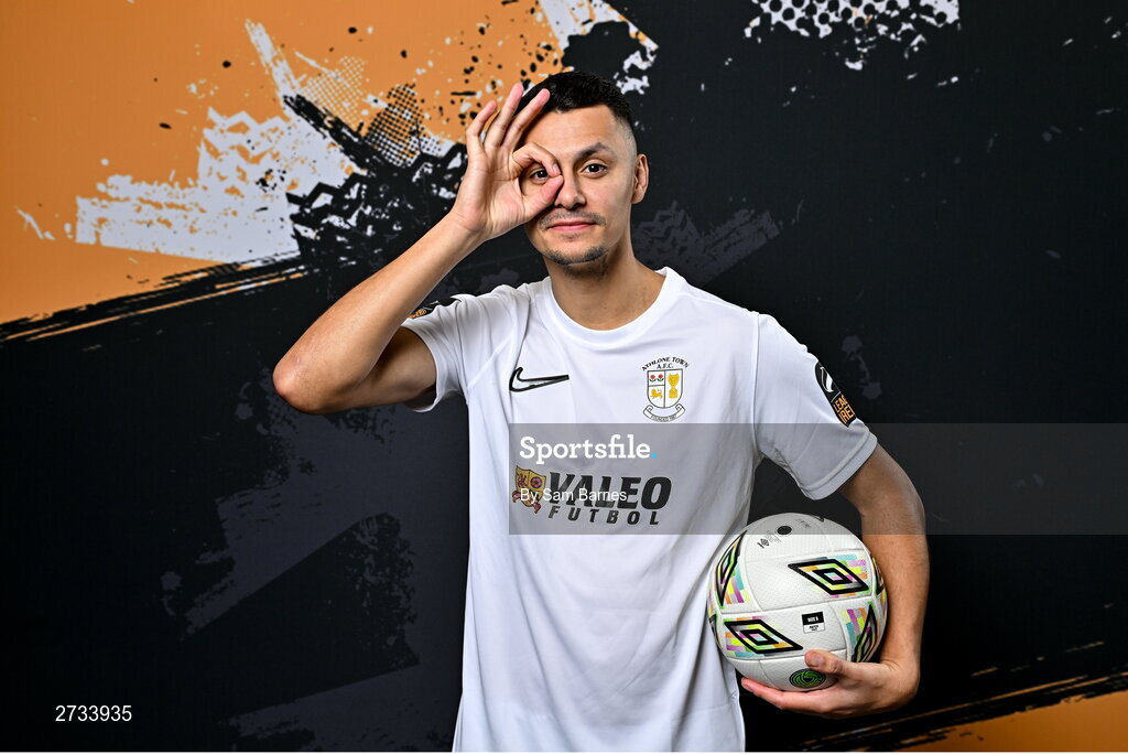 14 February 2024; Dean Ebbe poses for a portrait during a Athlone Town FC squad portraits session at Athlone Town Stadium in Athlone, Westmeath. Photo by Sam Barnes/Sportsfile